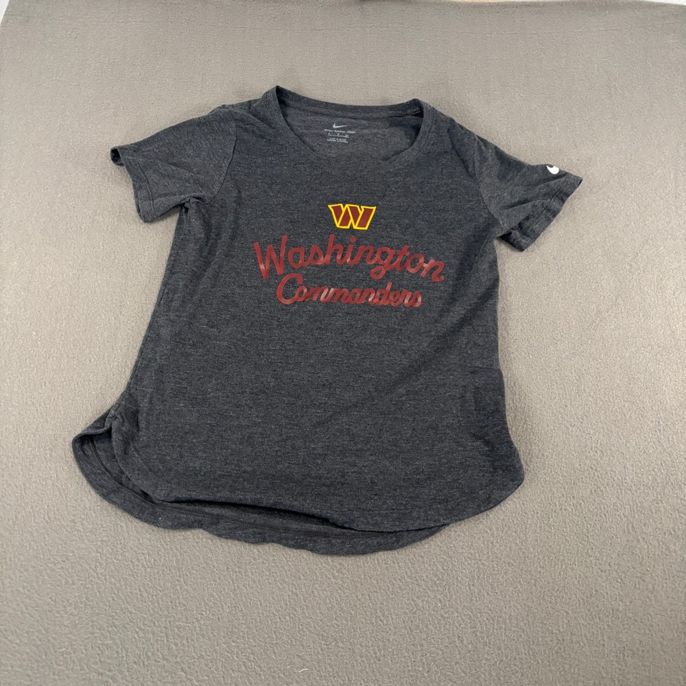 Nike Washington Commanders NFL Graphic T-Shirt Womens Size Small Charcoal Gray